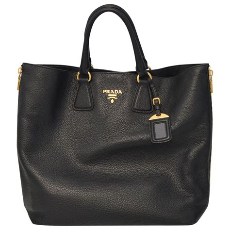 black leather structured handbag prada|pictures black leather Prada purses.